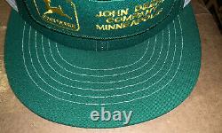 Vintage John Deere Minneapolis Mesh Trucker Snapback Hat Cap Patch USA