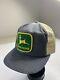 Vintage John Deere Patch K-products Brand Snapback Mesh Trucker Hat Denim Cap