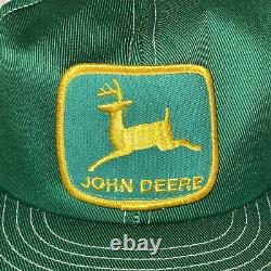 Vintage John Deere Snapback Hat Cap Mens Mesh Patch Trucker Swingster Kansas USA