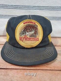 Vintage K Brand In-Fisherman Hat Cap Made In USA Big Patch Snapback Mesh