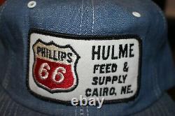 Vintage K-Brand Phillips 66 Denim snapback patch gas truckers farm hat cap