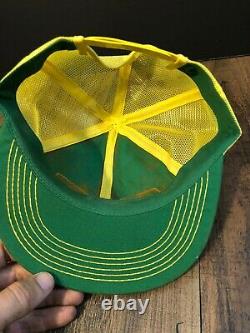 Vintage K-Products USA John Deere Patch Snapback Trucker Mesh Hat Cap Rare