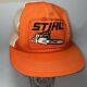 Vintage K-products Usa Stihl Chainsaw Patch Snapback Trucker Mesh Hat Cap Rare