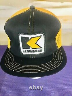 Vintage KENNAMETAL Metal Snapback Mesh Trucker Hat Cap K-BRAND Patch USA Product