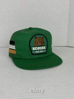 Vintage Kodiak Racing 3 Three Stripe Trucker Snapback Patch Cap Hat K Products