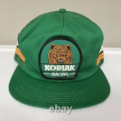 Vintage Kodiak Racing K Products 3 Stripe Mesh Patch Snapback Trucker Cap Hat