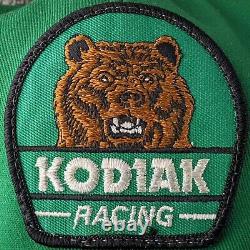 Vintage Kodiak Racing Trucker Hat K Products 3 Stripe Mesh Snapback Cap USA EUC