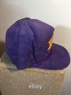 Vintage LA Lakers Trucker Hat Cap corduroy Championship SnapBack 1980s NBA
