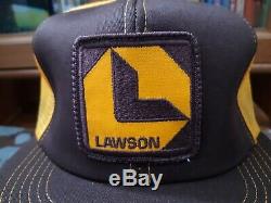 Vintage Lawson Patch Snapback Trucker Hat, Mesh Cap, K-Products, Made in USA