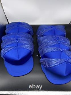 Vintage Lot of 19 Mesh Trucker Hat Blank Snapback Adjustable Cap 80s Blue Taiwan
