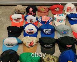 Vintage Lot of 48 Baseball Caps Trucker Hats Snapback Reseller Wholesale Farm