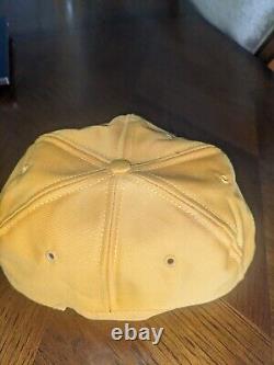 Vintage Louisville Cat Hat Cap Men's Winte Yellow Snap Back Trucker Thompson USA