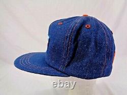 Vintage MACK TRUCK Snapback Trucker Hat Denim RARE Patch Cap Made in the USA