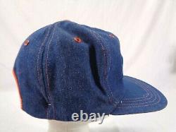 Vintage MACK TRUCK Snapback Trucker Hat Denim RARE Patch Cap Made in the USA