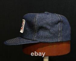 Vintage MADE IN USA Louisville Mfg Blaw Knox Denim Trucker Hat Baseball Cap