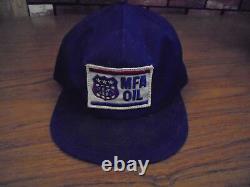 Vintage MFA Oil K-Brand BIG PATCH Farmers Truckers Cap Made In The USA
