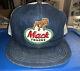 Vintage Mack Trucks K Products Denim Mesh Trucker Snapback Hat Cap Patch Usa