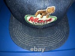 Vintage Mack Trucks K Products Denim Mesh Trucker Snapback Hat Cap Patch USA