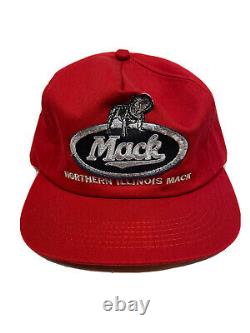 Vintage Mack Trucks Snapback Hat Trucker Patch Red K Products Cap