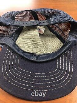 Vintage Made USA Detroit Tigers MLB Old English D Mesh Trucker Snapback Hat Cap