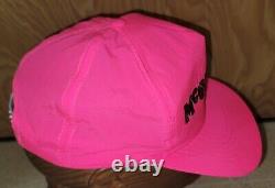 Vintage McGREGOR Neon Pink Snapback Trucker Hat Cap 80s Exct