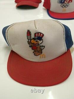 Vintage Mcdonalds 80s 90s Trucker Hat Snapback Cap Olympics Ronald USA Lot READ