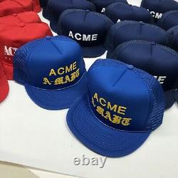 Vintage NOS Acme Markets Grocery Store Snapback Foam Trucker Hat Cap Lot Of 22