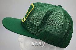 Vintage NOS John Deere Trucker Hat Snapback Cap Green Patch Mesh K-Brand USA New