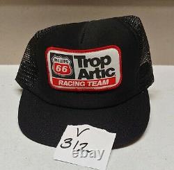 Vintage NOS Snapback Trucker Hat Phillips 66 Trop Artic Racing Cap USA