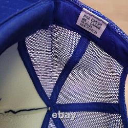 Vintage Nike OG Snapback Hat Cap NIKE Logo Mesh Trucker NWOT Blue Early Swoosh