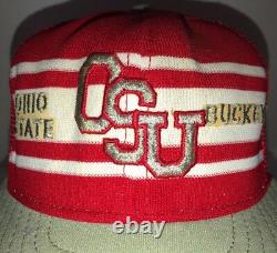 Vintage OHIO STATE BUCKEYES 70s 80s USA Trucker Hat Cap Snapback SPELL OUT Rare