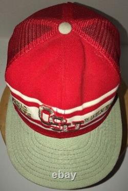 Vintage OHIO STATE BUCKEYES 70s 80s USA Trucker Hat Cap Snapback SPELL OUT Rare