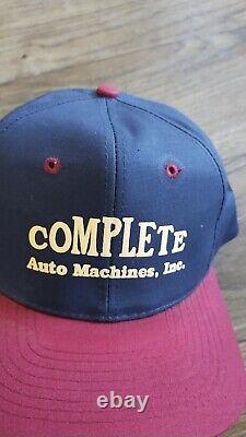 Vintage Old Snapback Cap Hat Complete Auto Machines, Inc. CD Truckers Hat