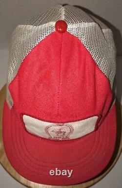 Vintage PAHL'S WESTERN WORLD 70s USA Red White Trucker Hat Cap Snapback PATCH
