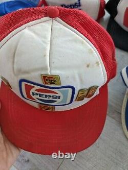 Vintage PEPSI TRUCKER CAP HAT Lot Of 6 private listing
