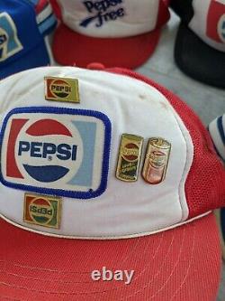 Vintage PEPSI TRUCKER CAP HAT Lot Of 6 private listing