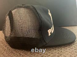 Vintage PLOWBOY Black TRUCKER Snapback Hat Cap PLAYBOY Parody MADE in USA