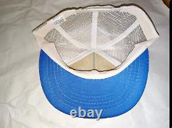 Vintage Pepsi-Cola Mesh Snapback Trucker Hat Cap White Blue Made in USA