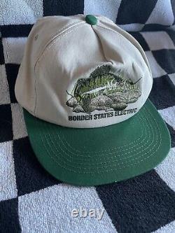 Vintage Philips Canvas Denim Border States Electric Fishing Hat Cap Snapback USA