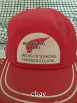 Vintage RED WING SHOES Hat SnapBack Adjustable Trucker Cap