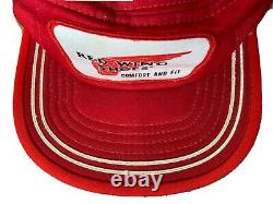 Vintage RED WING SHOES SnapBack Trucker Hat Cap Made In USA Medium Mesh