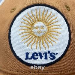 Vintage Rare Levi's Sun Sunshine Logo Patch Red Tab Truckers Snapback Cap Hat