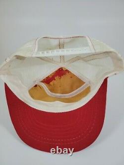 Vintage Red Wing Shoes Panel Patch Snapback Mesh Trucker Hat Cap The Shoe Box WI