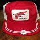 Vintage Red Wing Shoes Trucker Hat Cap Snapback Made In The Usa Mesh Back