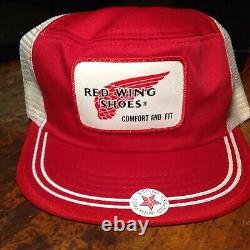 Vintage Red Wing Shoes Trucker Hat /Cap Snapback Made in the USA Mesh Back