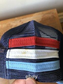 Vintage Richard Petty 3 Stripe Trucker Mesh Snapback Hat Cap Made In The USA