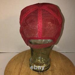 Vintage SNAP-ON 80s USA K-PRODUCTS Red Mesh Trucker Hat Cap Snapback Rope Cord