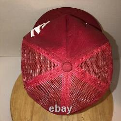 Vintage SNAP-ON 80s USA K-PRODUCTS Red Mesh Trucker Hat Cap Snapback Rope Cord