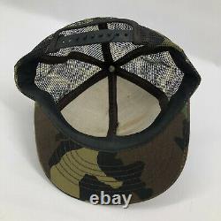 Vintage SWINGSTER GOODYEAR Camouflage Camo Snapback TRUCKER HAT CAP USA