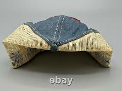 Vintage Snapback Patch Hat SNAP-ON Denim & Mesh Trucker Cap K-Products USA